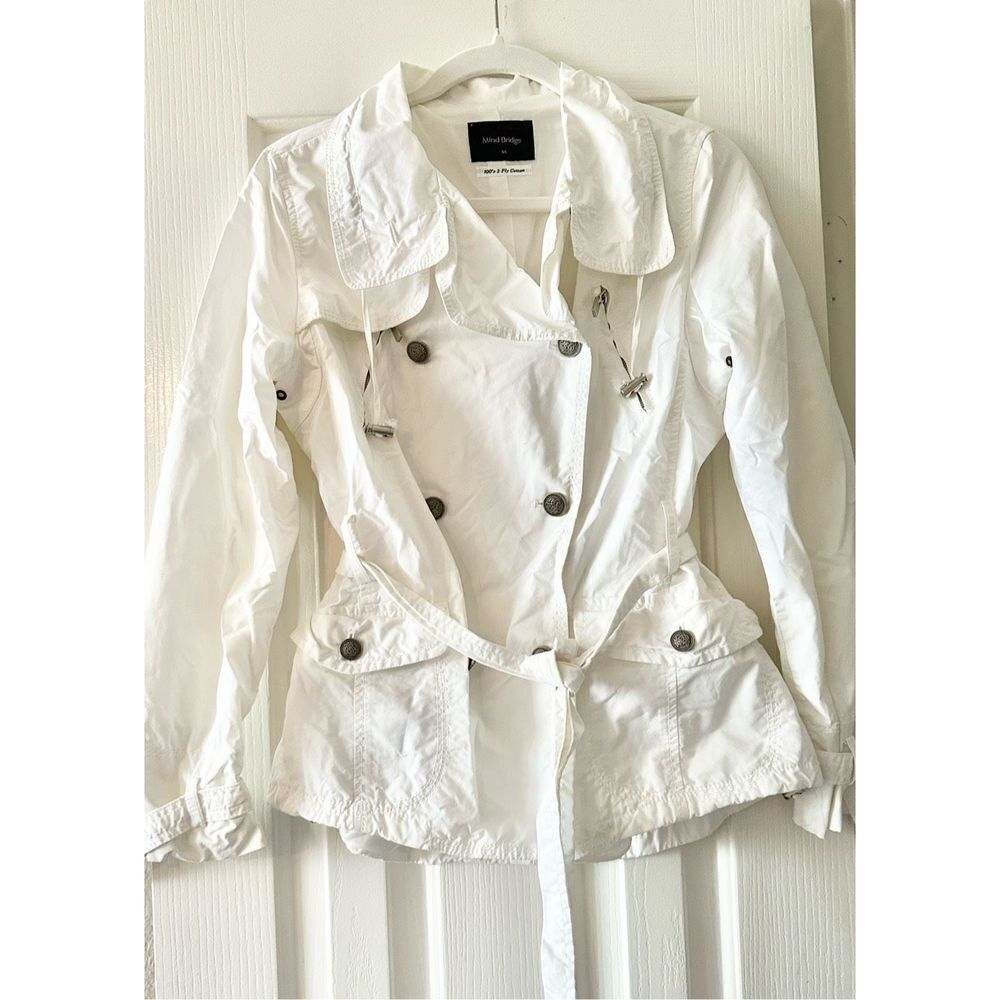 Mine bridge, white cotton Y2K vintage jacket